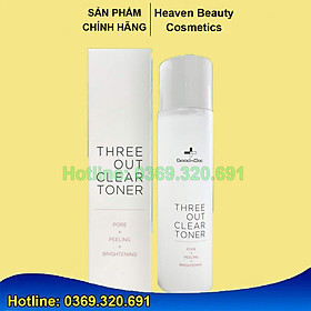 TONER GOODNDOC THREE OUT CLEAR se khít lỗ chân lông kiểm soát bã nhờn cân bằng độ PH cho da