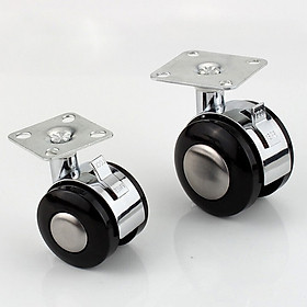 Mua Bánh Xe Lăn Inox Khóa Hãm - Bánh Xe Lăn Inox Đế Khóa Hãm 50mm Chuyên Dùng Sản Xuất: Bàn  Ghế  Giá Để Đồ