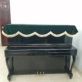 Khăn phủ đàn Piano cơ nhung xanh rêu