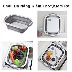 Mua Chậu Thớt Rổ Đa Năng Gấp Gọn 3 IN 1 Tiện Dụng