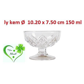 Mua Combo 6 ly ăn kem  cốc ăn kem  ly rượu nhỏ Ø 10.20 x 7.50 cm	150 ml nbán hàng quán nhựa acrylic bền đẹp