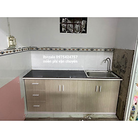 Mua Tủ bếp nhựa sẵn bồn rửa kèm bộ vòi