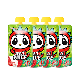 Bộ 4 túi Thạch uống trái cây YUMMY PANDA Fruit Flavor Jelly Juice 150g 4 packs