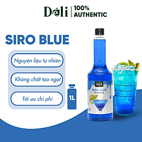 Siro blue Déli - 1 lít - đậm đặc, chuyên dùng pha chế trà trái cây, soda