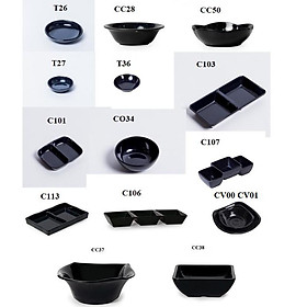 Mua Chén đựng nước chấm gia vị nhựa Melamine màu đen nhiều Size