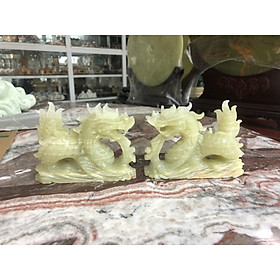 Mua Cặp Rồng nằm phong thủy đá ngọc Onyx - Dài 12cm và 15cm