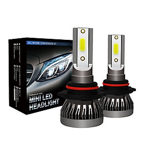 MINI Gray LED Headlight Bulbs Conversion Kit Hi/Lo Beam Lamp
