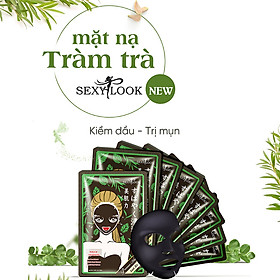 Combo 8 Miếng Mặt Nạ Tràm Trà Kiểm Soát Dầu Và Mụn SEXYLOOK Tea Tree Anti Blemish Black Facial Mask