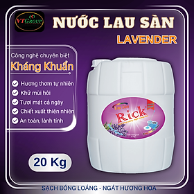 Nước lau sàn Rick can 20kg - Tặng 1 nước rửa chén chanh dây 750g