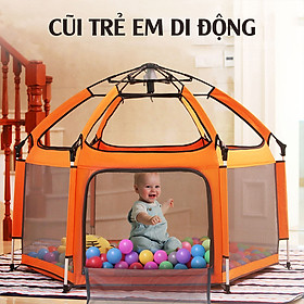 Lều đi du lịch cho bé, Quây cũi gấp gọn, kèm tấm chống tia UV