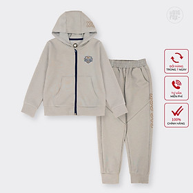 Bộ đồ thể thao kéo khóa cho bé trai size đại Bigfox Miss Meow vải PC cản gió chống nước cỡ 3-11 tuổi