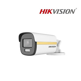Camera Thân trụ ColorVu có màu ban đêm, hỗ trợ đèn trợ sáng 40m HikVision DS-2CE12DF3T-FS có tích hợp micro thu âm thanh (Hàng chính hãng)