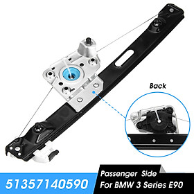Rear Power Window Regulator Passenger Side Right RH for BMW E90 3 Series 4 Door (Right)