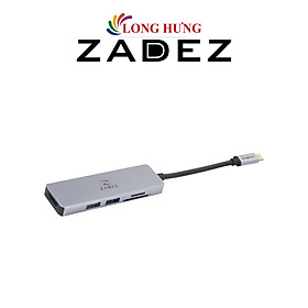 Cổng chuyển đổi 5-in-1 Zadez USB-C Power Hub ZAH-515 - Hàng chính hãng