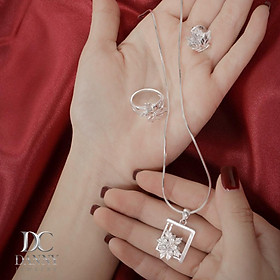 Mặt Dây Chuyền Nữ Danny Jewelry Bạc 925 Xi Rhodium Hoa Trạng Nguyên DI2G001