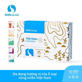 SHIN Cà Phê - DripBag Việt Nam Collection hộp 10 gói - Phin Giấy tiện lợi