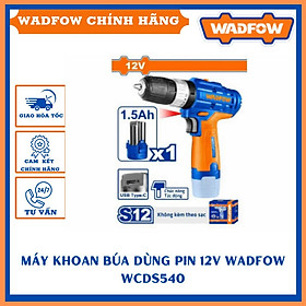 MÁY KHOAN DÙNG PIN 12V (KHÔNG KÈM DÂY & ĐẦU SẠC) 20NM WADFOW WCDS520 - HÀNG CHÍNH HÃNG