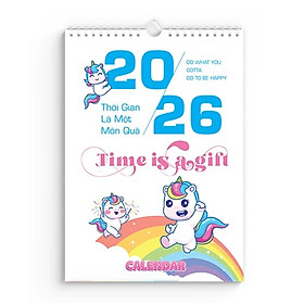 Lịch Treo Tường 2026 - Thời Gian Là Một Món Quà - ABBOOKS