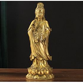 Tượng Phật Adida và Quan Âm đứng trên đài sen