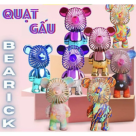 Mua Quạt Gấu Bearbrick Mini Để Bàn Cầm HOT HIT TIKTOK Có Cổng Sạc USB Thiết Kế Nhỏ Gọn