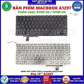 Mua (KEYBOARD) BÀN PHÍM LAPTOP MACBOOK A1297 dùng cho Pro 17  A1297