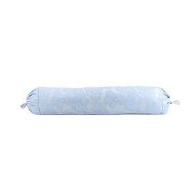Vỏ gối ôm BENSONI vải cotton cao cấp mềm mịn, có dây buộc 2 đầu, màu trắng phối hoa văn xanh, kích thước 113x35cm | Index Living Mall - Phân phối độc quyền tại Việt Nam
