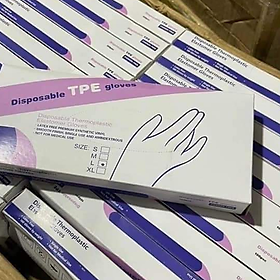 Mua ( Xả kho) Hộp 100 găng tay cao su TPE Victoria Bay  bao tay siêu dai dùng 1 lần làm bếp nấu ăn vệ sinh (Hàng Đẹp)