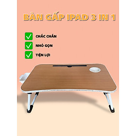 Mua Bàn học  bàn làm việc gấp gọn thông minh 3 in 1 -  Có khe cắm điện thoại  có khay bút khay cốc và ngăn kéo