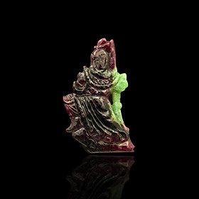Mặt dây chuyền Quan Thánh Đế Quân Ruby #MRB0042 - Tự nhiên thiên nhiên - Cam kết hàng thật 100%