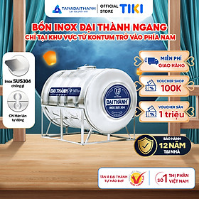 Mua Bồn nước inox Đại Thành Ngang (500L  1000L  1500L  2000L) - SUS 304  Hàng chính hãng (Chỉ bán tại khu vực miền Nam)