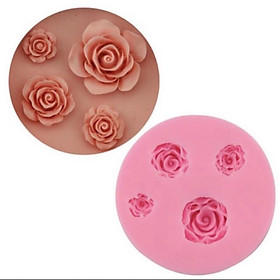 Mua Khuôn rau câu silicon 4D hoa hồng nhí