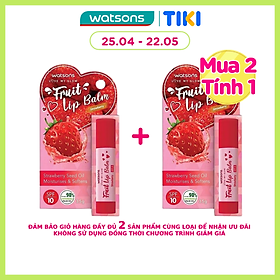 Son Dưỡng Môi Watsons Fruity Strawberry SPF10 3.5g