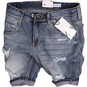 QUẦN SHORT JEAN NAM WASH RÁCH THỜI TRANG CAO CẤP