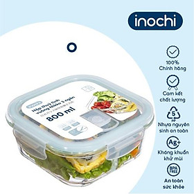 Mua Hộp thuỷ tinh vuông Inochi - Nikko 800 ml ( 3 ngăn )