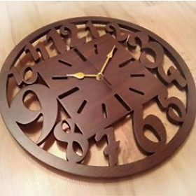 Mua Đồng Hồ Treo Tường hiện đại  bằng Gỗ khắc laser mẫu 9