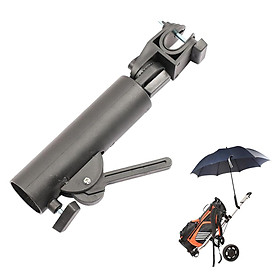 Golf Cart Umbrella Holder, Universal Adjustable Umbrella Mounting Attachment for Golf Push Cart Accessories