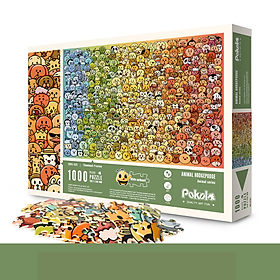 Hình ảnh Puzzle Pokolo bộ xếp hình hoạt hình 1000 mảnh - Chủ đề: chó, mèo