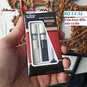 Hộp 2 tẩu thuốc nhựa dẻo mẫu mới VJ-105 gắn được điếu nhỏ và lớn fullbox - shop Thành Nhi