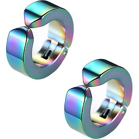 Bộ 2 bông tai Titan kẹp vành không cần bấm lỗ xỏ lỗ