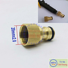 Mua Khớp chuyển ren trong 18mm/20mm sang nối nhanh - khớp nối nhanh đầu ra máy bơm đôi 12V tưới lan  rửa xe  máy lạnh