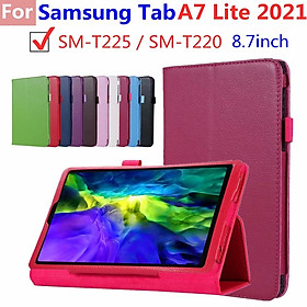 Bao Da Pu Máy Tính Bảng Nắp Lật Thông Minh Kiêm Giá Đỡ Cho Samsung Galaxy Tab A7 Lite Case 2021 Sm-T220 Sm-T225 8.7