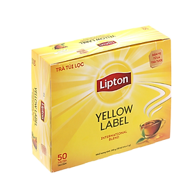 Hộp 50 Gói Trà Túi Lọc Lipton Nhãn Vàng 2g gói