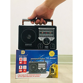 Mua Đài radio FM-DC 999BT Bluetooth BH12 tháng- có rắc cắm tai nghe và usb  thẻ nhớ ĐÀI FM CHO NGƯỜI CAO TUỔI- Hàng Chính Hãng