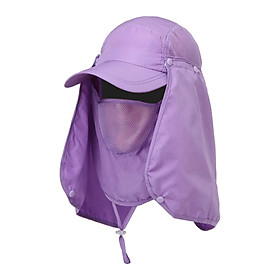 Fishing Hat with Face Neck Cover Flap Neck Protection Outdoor Hiking Hat for Cycling Travel