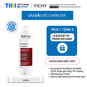 Dầu gội ngăn ngừa và giảm rụng tóc Vichy Dercos Energising Aminexil Stimulating Shampoo Hairloss 200ml