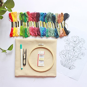 Mua Set Combo Thêu Tay Truyền Thống Đầy Đủ Dụng Cụ Dành Cho Người Mới Bắt Đầu Embroidery Set Full Tool for Beginners