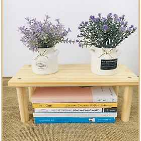 Mua Ghế gỗ  Kệ gỗ  kệ trang trí để bàn đa năng gỗ thông tự nhiên