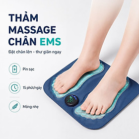 Thảm Massage Chân Xung Điện Kachi MK424 Pin Sạc - Giảm Đau Mỏi, Cải Thiện Tuần Hoàn Máu - hàng chính hãng