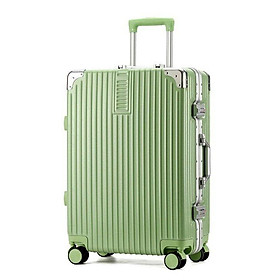 Vali khung nhôm khóa sập Bamozo 9066 size 202428 inch, nhựa ABSPC cao cấp, bịt 4 góc kim loại chống va đập cực tốt - Vàng Hồng - 24 inch