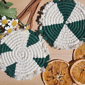 Mua Lót ly macrame - sản phẩm handmade làm từ các sợi cotton